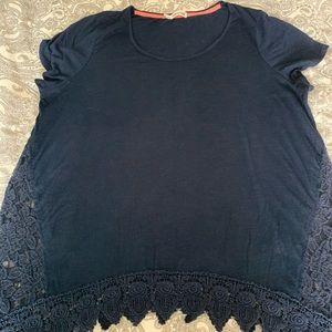 Maurice’s Navy Shark Bite Cut with Lace Size 3